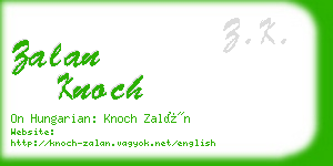 zalan knoch business card